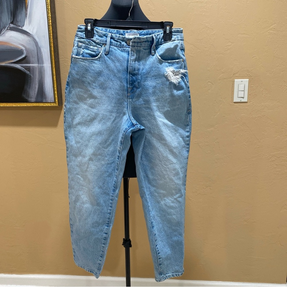Good American Light Blue Boyfriend Jeans